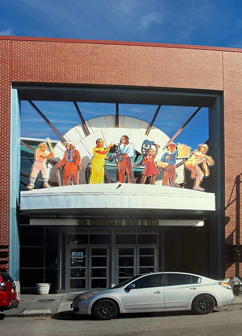 Front entrance of the American Jazz Museum in Kansas City, MO.