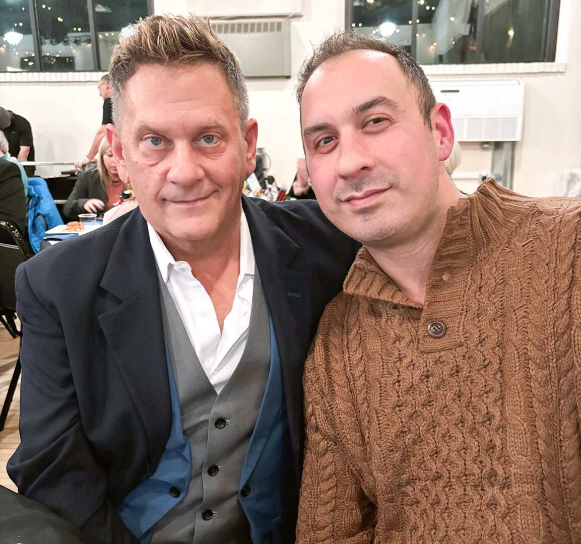Greg Storlie and Chris Hentges out for a dinner night.