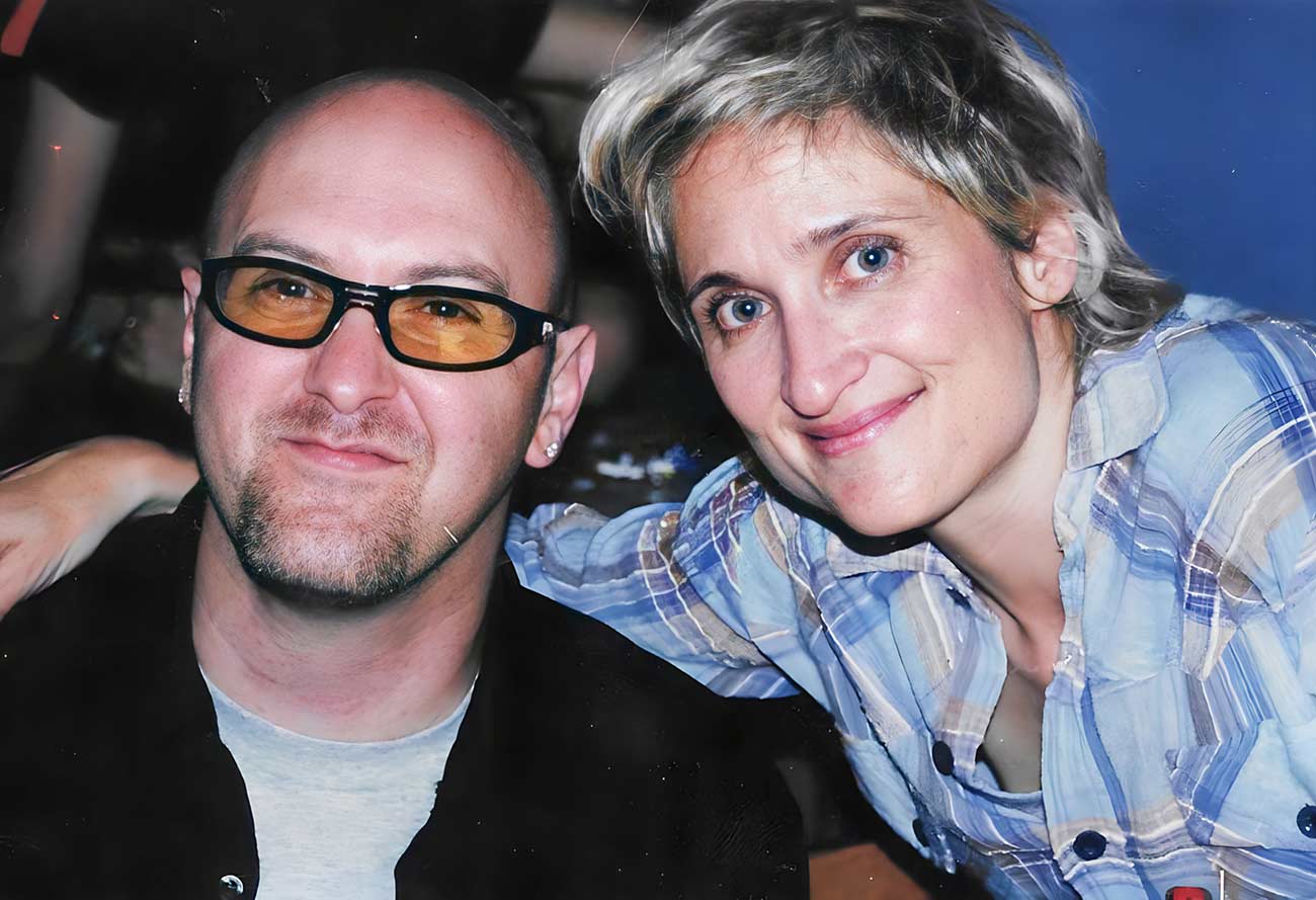 Lavender writer Gregg Shapiro with friend musical artist Jill Sobule.