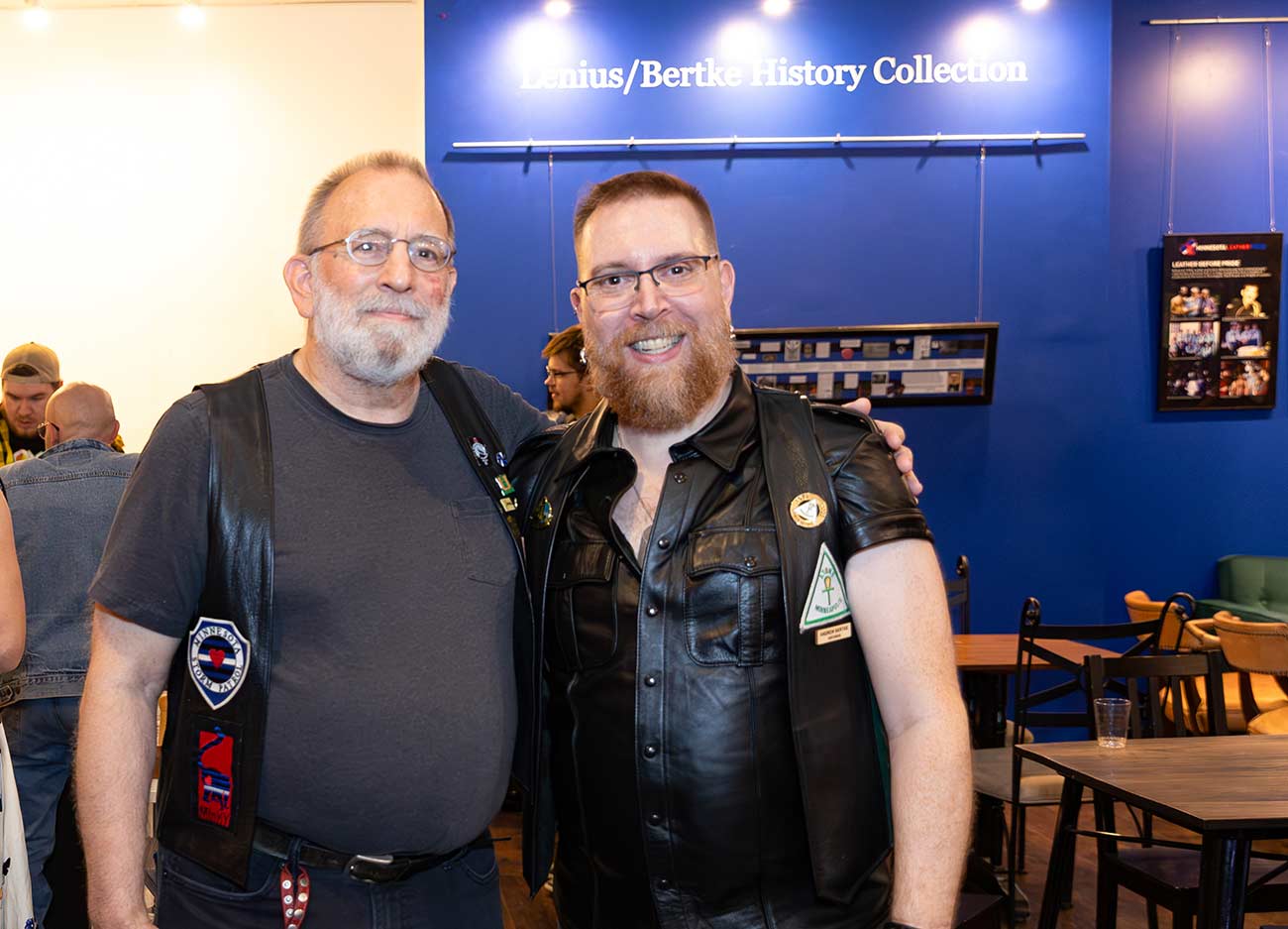 Steve Lenius and Andrew Bertke at the Lenius/Bertke History Collection gallery.
