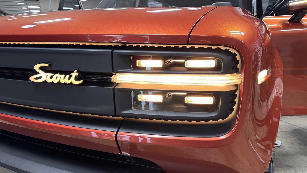 Unique headlights on the Scout.