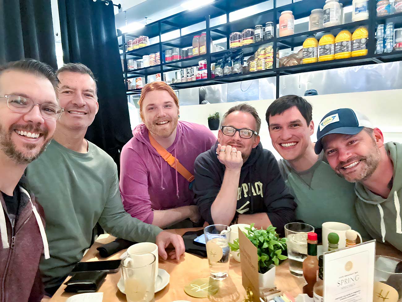 A group of local Dads gathered for coffee.